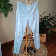 Spodnie eleganckie jasnoróżowe 42 XL z wiskozy różowe F&F