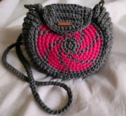 Przepiękna torebka Oreo ze sznurka starannie wykonana praca ręczna 