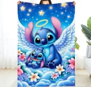 Nowy mięciutki duży koc bajkowy Stitch 150x200