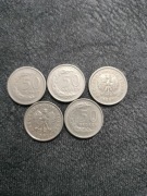 5x 50 groszy 1991r.