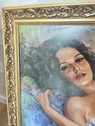 Obraz akt kobiety w pięknej ramie