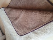 Ciepła Kołdra narzuta koc obciążeniowa owcza wełna Merynos brąz beż160*190 