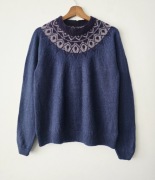 Sweter damski norweskie wzory handmade wełniany 100% wełna wool zimowy