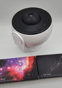 Biały projektor gwiazd nieba z wymiennymi nakładkami dla dzieci i dorosłych