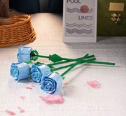 Klocki niebieska Róża nowe