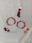 matching bransoletki cola cola dla przyjaciolek/par ze szklanych koralików 