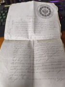 dokument carski ZWOLEŃ 1896 znaczek urzędowy 1 R 25 K  ZNAK WODNY