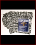 szal SuperDry Black Label długi 188 cm gruby JAPAN szary gray grey