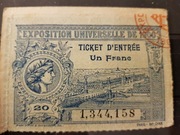 Francja(1900r.-bilet kolejowy)