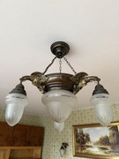 Żyrandol plus kinkiet styl secesyjny