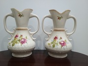 Dwa duże wazony ceramika Chodzież para 28 cm