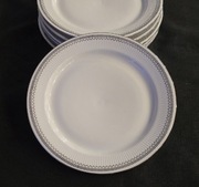 Talerze obiadowe duże płaskie 6 szt Chodzież  porcelana prl retro serwis