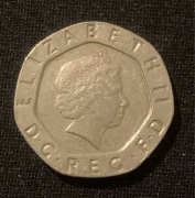 Wielka Brytania. 20 pensów 2005. Twenty pence. Elżbieta II.