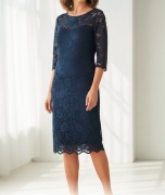 Sukienka koronkowa (granatowa) r.40 Taranko