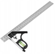 Kątownik stolarski z poziomica 300MM stalowy 