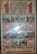 Plakat wyborczy Marszałka Piłsudskiego z 1930r., 