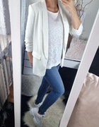 Reserved Sweter damski ażurowy biały L/40