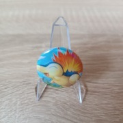 Holograficzna Przypinka HOLO handmade Pokémon Cyndaquil 32 mm