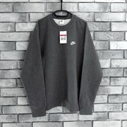 Bluza bez kaptura crewneck Nike air Swoosh haft logo szara grey Tech drill