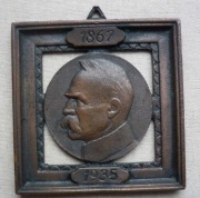 Józef Piłsudski rzadka plakietka z roku 1935