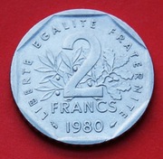 2  Franki  1980 r   -  Francja   Siewczyni   stan!! 