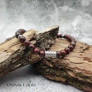 Męska bransoletka makrama - egzotyczne drewno 2