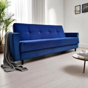 Wersalka rozkładana z funkcją spania i pojemnikiem