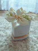 Flower box mini ze wstążki satynowej