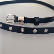 **granatowy wąski PASEK do sukienki 94 x 1,5 cm