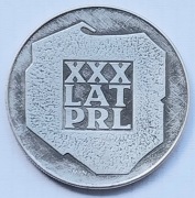 Moneta srebrna 200 zł XXX LAT PRL z 1974 roku