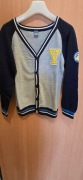 Rewelacyjny, sweter, kardigan chłopięcy rozm. 122