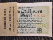 oryginalna paczka bankowa 10 mln marek1923 r.