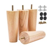 Zestaw 4 drewnianych nóżek 15 cm