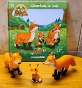 Przyjaciele z lasu - (10) LIS - Mieszkam w lesie + 3 FIGURKI