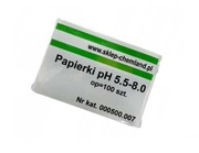 Paski wskaźnikowe lakmusowe do mierzenia pH 5.5-8.0, 100 szt nowe