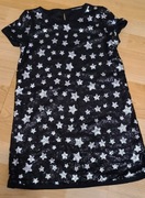 Czarna cekinowa sukienka w srebrne gwiazdki 128