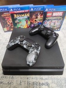 KONSOLA SONY PS4 PLAYSTATION 4 SLIM + 2 pady + 4 gry