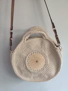 Szydełkowa torebka koszyk ręcznie robiona handmade na plażę