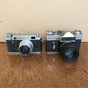 Aparat fotograficzny Fed-3 oraz Zenit E stare zabytkowe