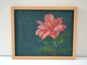 Oryginalny Obraz Olejny "Lilia" w ramie, 26 cm x 32 cm