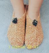 Kapcie bambosze robione na drutach 38-41