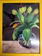Tulipany, akwarela