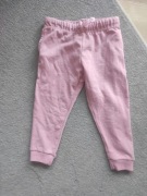 Spodenki dresowe ciepłe 110cm różowe bez wzoru używane