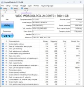 Dysk twardy 2.5' WD WD5000LPCX-24C6HT0 500GB -SPRAWNY - S.M.A.R.T