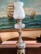 Lampa naftowa srebrzona - przeł.XIX/XX w.
