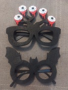OKULARY HALLOWEEN ŚMIESZNE REKWIZYTY DO ZDJĘĆ DEKORACJA IMPREZOWA 2 sztr