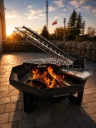 Palenisko Premium Grill + Plancha + Ruszt do Żeberek Blacha 4 mm 