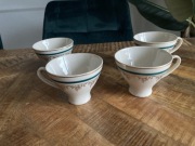 Cztery filiżanki porcelitowe Chodzież Janka PRL