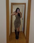 Sukienka midi Norma Kamali panterka lato 40L/42XL