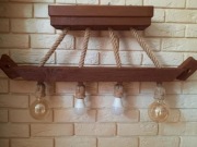 Lampa rustykalna z belki sosnowej ok 100 letniej